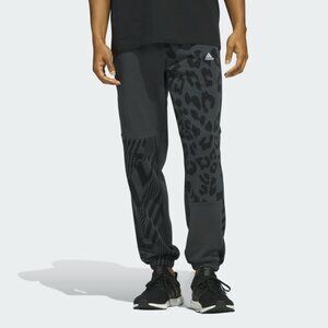 Adidas Size 2XL Black Leopard Print All Season Mismatch Jogger Pants